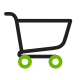 Animated basket trolley icon
